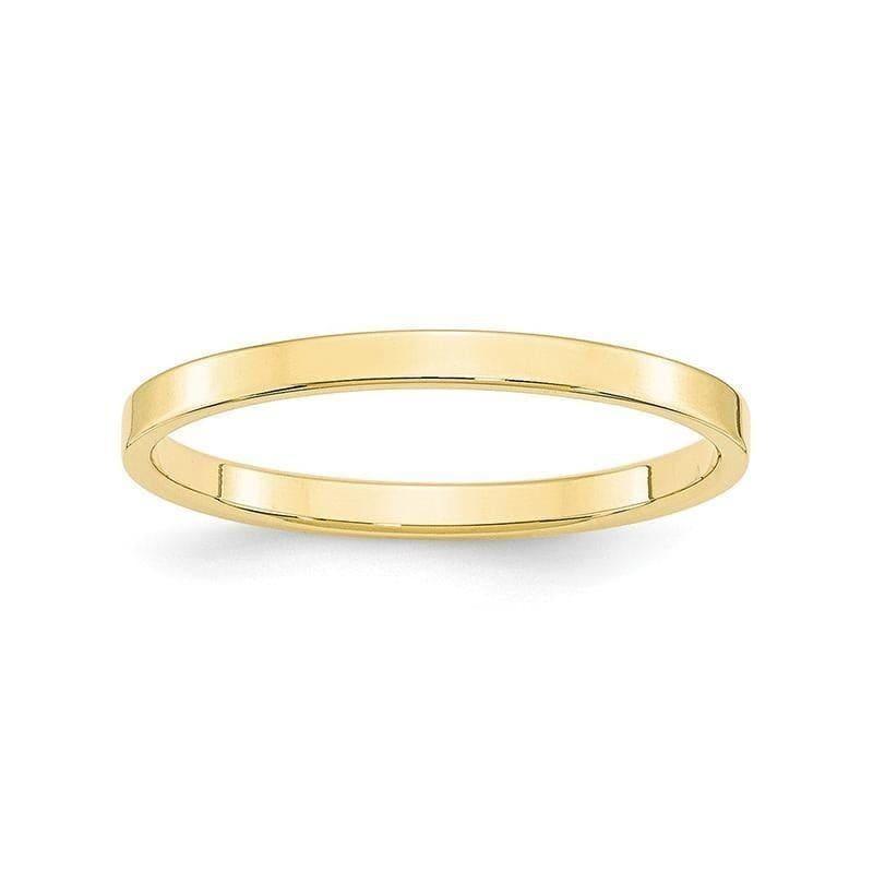10K 2mm Lightweight Flat Band - Seattle Gold Grillz