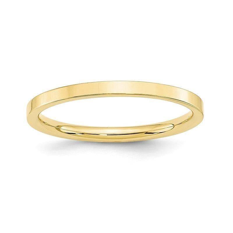 10K 2mm Standard Flat Comfort Fit Band - Seattle Gold Grillz