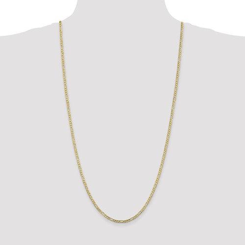 10k 3.0mm Concave Figaro Chain - Seattle Gold Grillz
