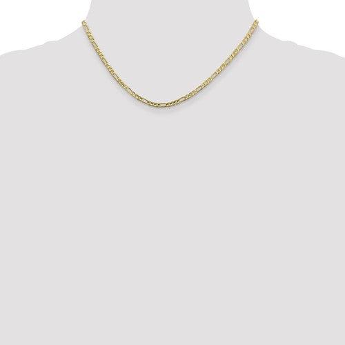 10k 3.0mm Concave Figaro Chain - Seattle Gold Grillz