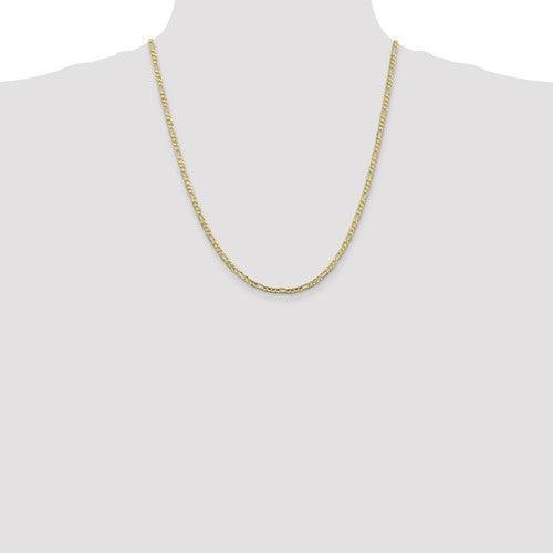 10k 3.0mm Concave Figaro Chain - Seattle Gold Grillz
