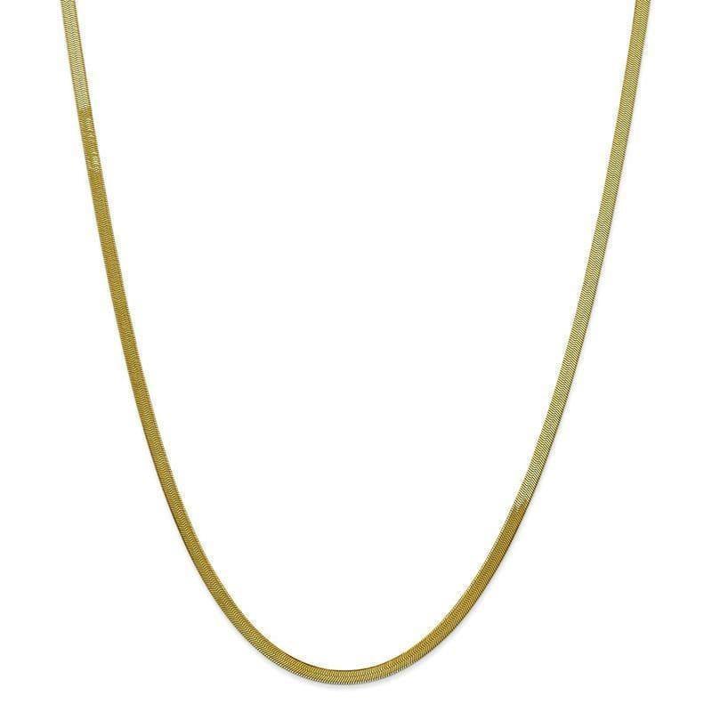 10k 3.0mm Silky Herringbone Chain - Seattle Gold Grillz