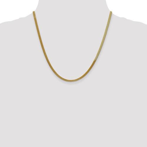 10k 3.0mm Silky Herringbone Chain - Seattle Gold Grillz