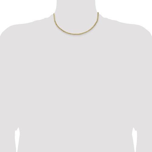10k 3.35mm Semi-Solid Curb Link Chain - Seattle Gold Grillz