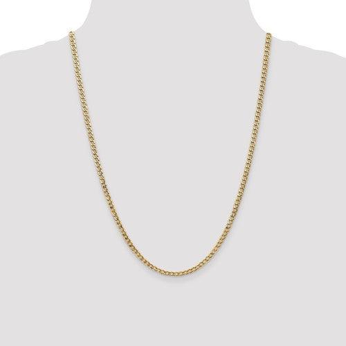 10k 3.35mm Semi-Solid Curb Link Chain - Seattle Gold Grillz