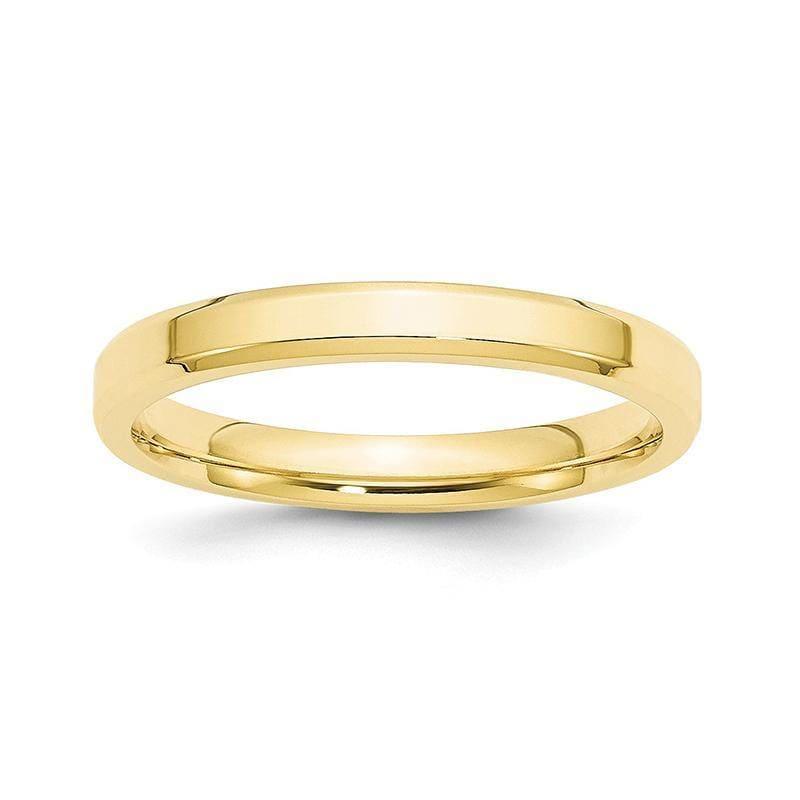 10K 3mm Bevel Edge Comfort Fit Band - Seattle Gold Grillz