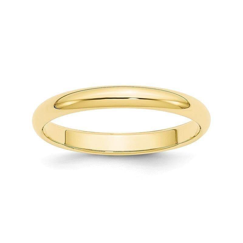 10K 3mm Half Round Band - Seattle Gold Grillz