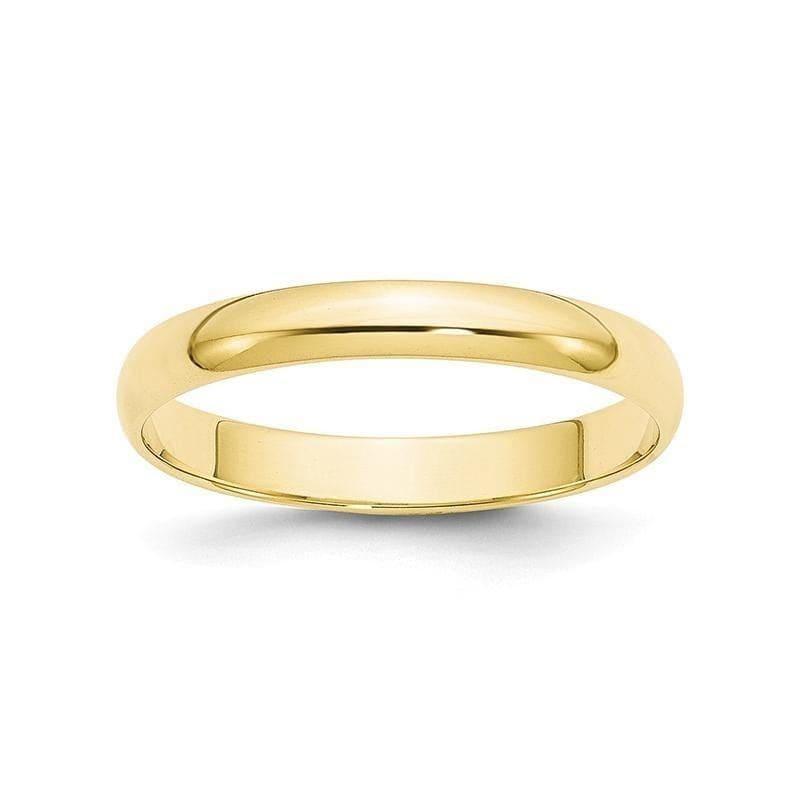 10K 3mm Lightweight Half Round Band - Seattle Gold Grillz