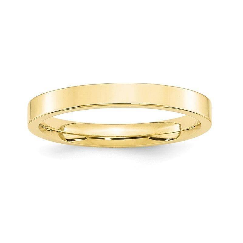 10K 3mm Standard Flat Comfort Fit Band - Seattle Gold Grillz