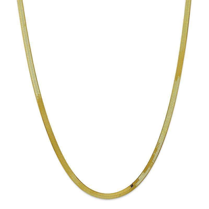10k 4.0mm Silky Herringbone Chain - Seattle Gold Grillz