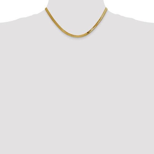 10k 4.0mm Silky Herringbone Chain - Seattle Gold Grillz