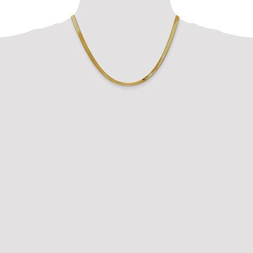 10k 4.0mm Silky Herringbone Chain - Seattle Gold Grillz