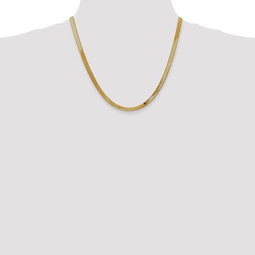 10k 4.0mm Silky Herringbone Chain - Seattle Gold Grillz