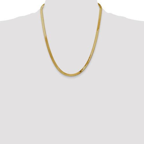 10k 4.0mm Silky Herringbone Chain - Seattle Gold Grillz