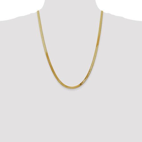 10k 4.0mm Silky Herringbone Chain - Seattle Gold Grillz
