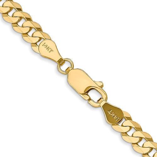10k 4.75mm Flat Beveled Curb Chain - Seattle Gold Grillz
