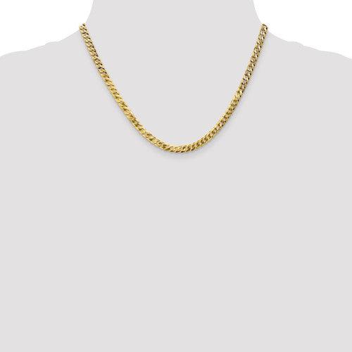 10k 4.75mm Flat Beveled Curb Chain - Seattle Gold Grillz
