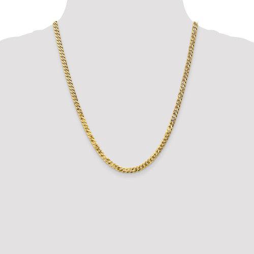 10k 4.75mm Flat Beveled Curb Chain - Seattle Gold Grillz