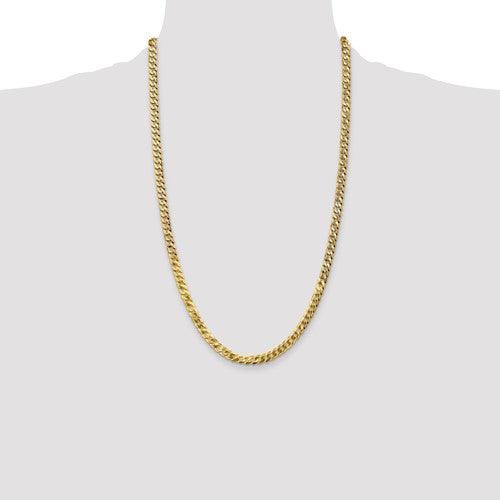 10k 4.75mm Flat Beveled Curb Chain - Seattle Gold Grillz