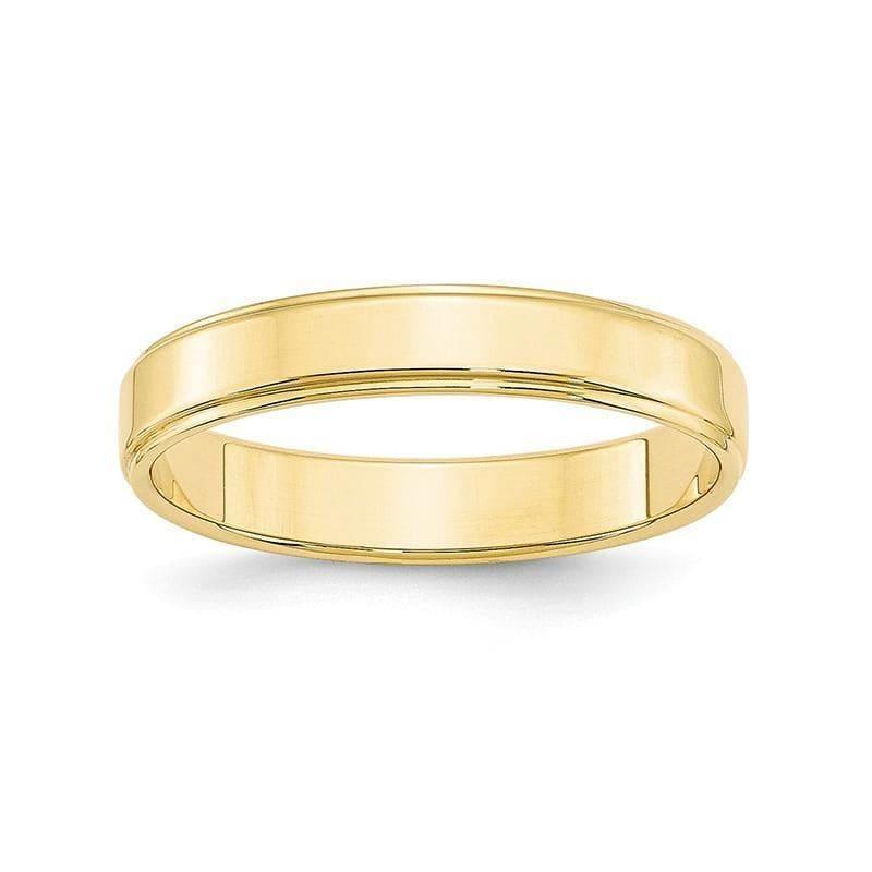 10K 4mm Flat with Step Edge Band - Seattle Gold Grillz