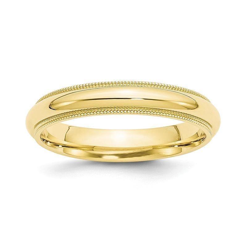 10K 4mm Milgrain Comfort Fit Band - Seattle Gold Grillz