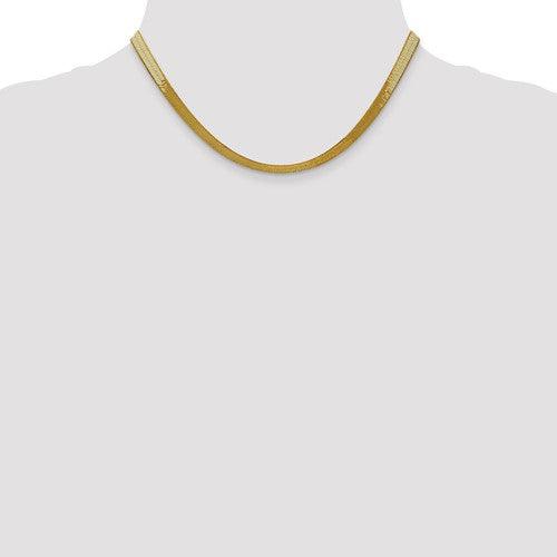 10k 5.0mm Silky Herringbone Chain - Seattle Gold Grillz