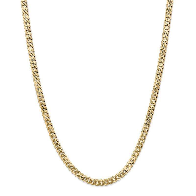 10k 5.75mm Flat Beveled Curb Chain - Seattle Gold Grillz