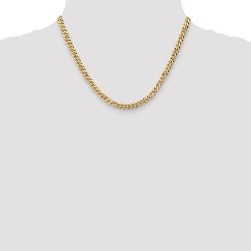 10k 5.75mm Flat Beveled Curb Chain - Seattle Gold Grillz
