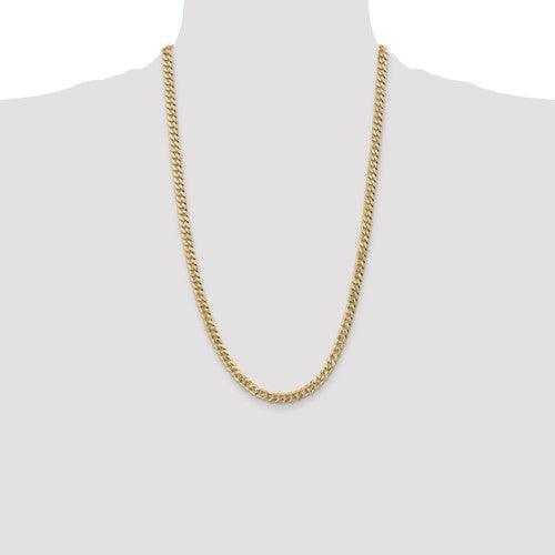 10k 5.75mm Flat Beveled Curb Chain - Seattle Gold Grillz
