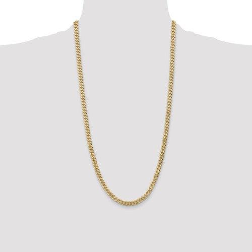 10k 5.75mm Flat Beveled Curb Chain - Seattle Gold Grillz