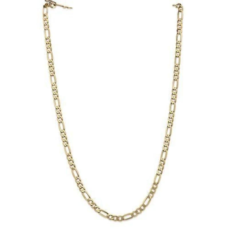 10k 5mm Light Concave Figaro Chain - Seattle Gold Grillz