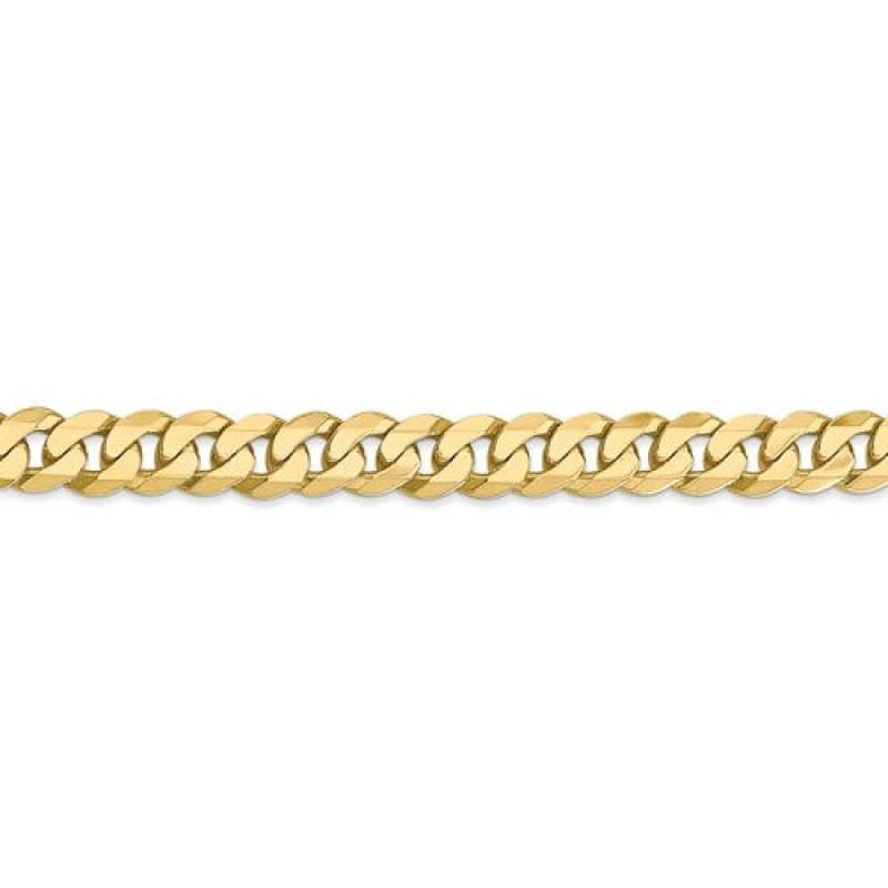 10k 6.25mm Flat Beveled Curb Bracelet - Seattle Gold Grillz