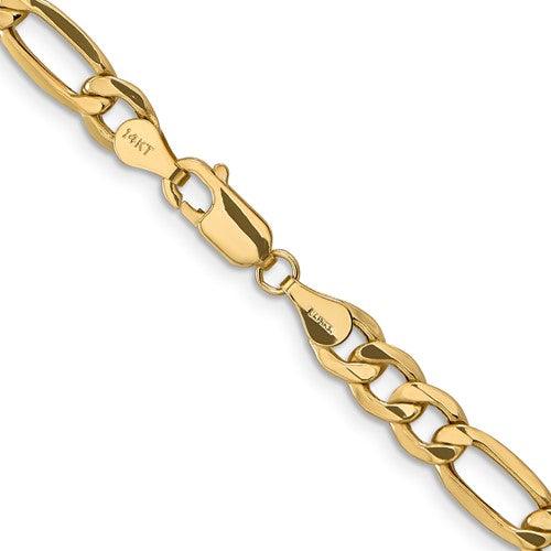 10k 6.25mm Semi-Solid Figaro Chain - Seattle Gold Grillz