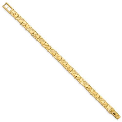 10k 7 Inch 7.0mm Nugget Bracelet - Seattle Gold Grillz