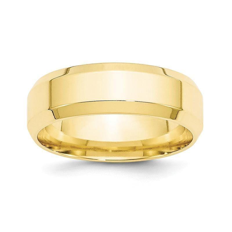 10K 7mm Bevel Edge Comfort Fit Band - Seattle Gold Grillz