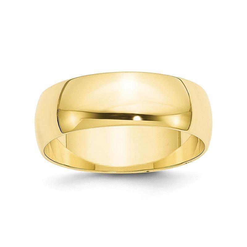 10K 7mm Lightweight Half Round Band - Seattle Gold Grillz