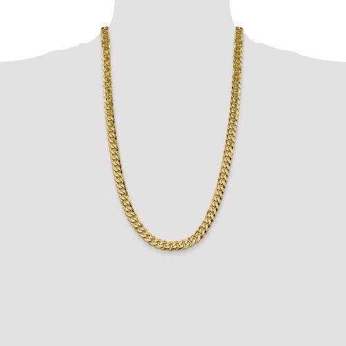10k 8.25mm Flat Beveled Curb Chain - Seattle Gold Grillz