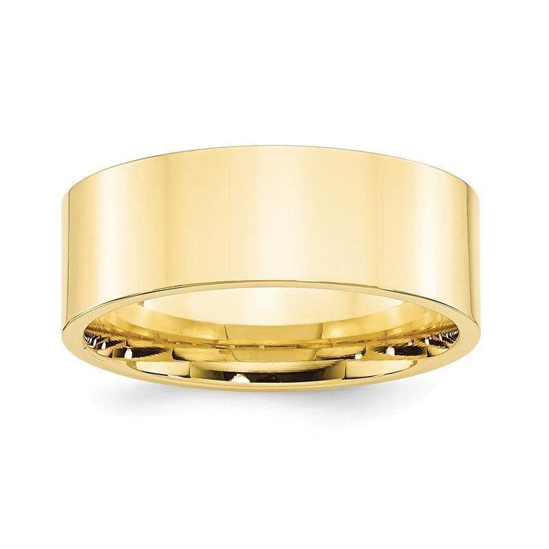 10K 8mm Standard Flat Comfort Fit Band - Seattle Gold Grillz