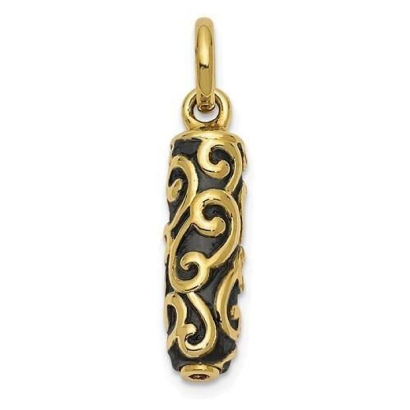 10K Cylinder Remembrance Ash Holder Pendant - Seattle Gold Grillz