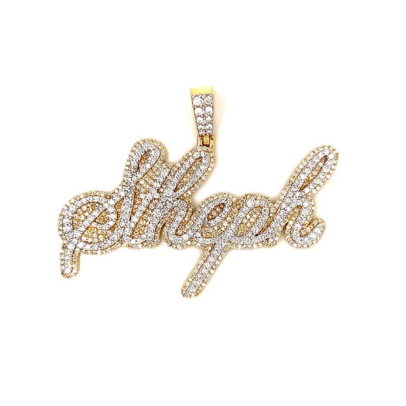 10k Diamond 6 Letter Nameplate Pendant - Seattle Gold Grillz