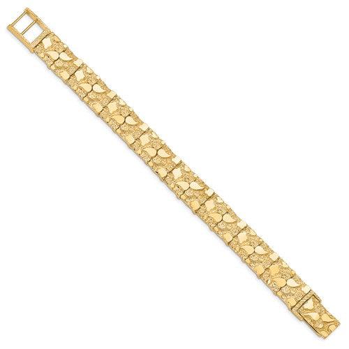 10k Gold 12mm Nugget Bracelet - Seattle Gold Grillz