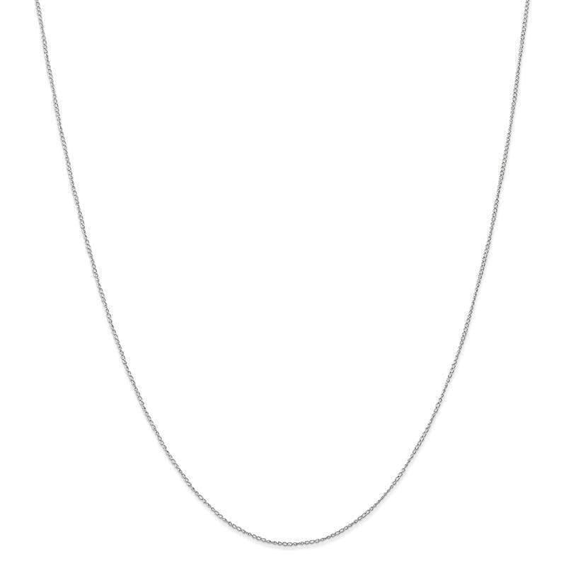10k White Gold 0.5mm Carded Curb Chain - Seattle Gold Grillz