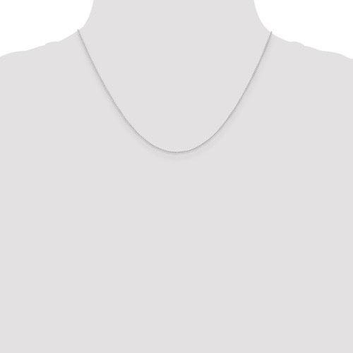 10k White Gold 0.5mm Carded Curb Chain - Seattle Gold Grillz