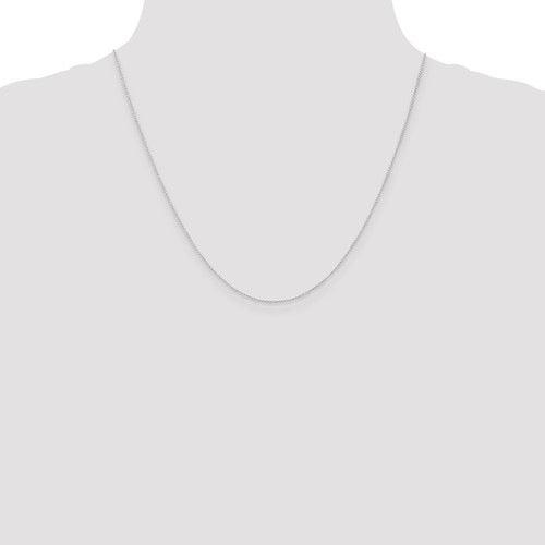 10k White Gold 0.5mm Carded Curb Chain - Seattle Gold Grillz