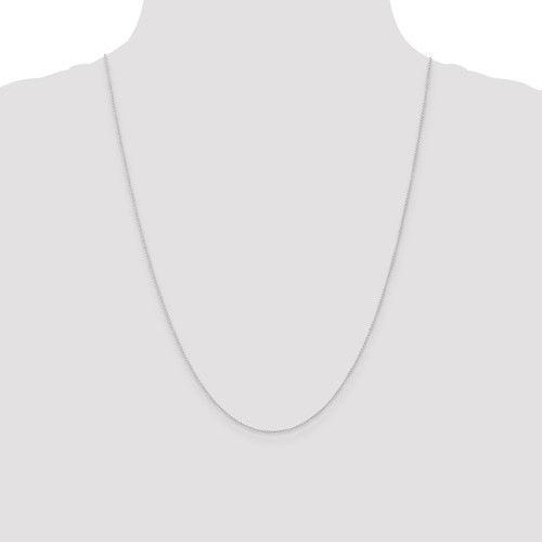 10k White Gold 0.5mm Carded Curb Chain - Seattle Gold Grillz