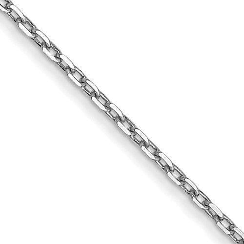 10k White Gold 0.8mm Diamond Cut Cable Chain - Seattle Gold Grillz