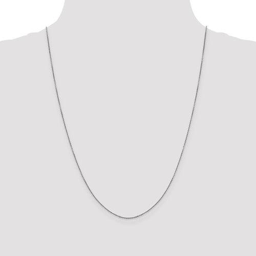 10k White Gold 0.90mm Diamond Cut Cable Chain - Seattle Gold Grillz