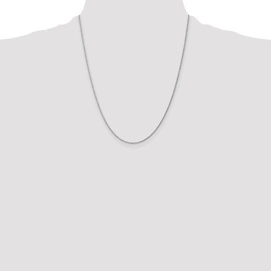 10k White Gold 1.15mm Machine Made Diamond Cut Rope Chain - Seattle Gold Grillz