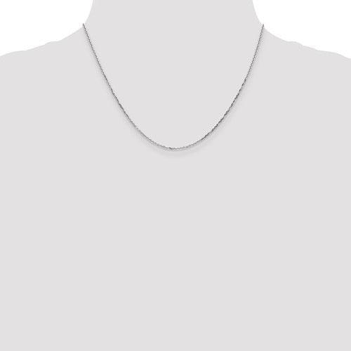 10k White Gold 1.8mm Diamond Cut Cable Chain - Seattle Gold Grillz