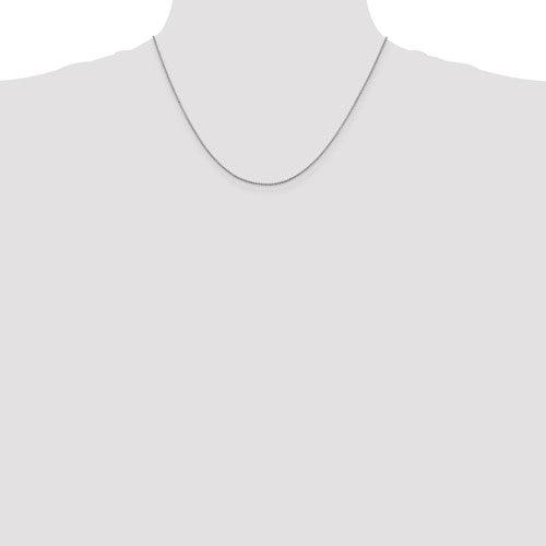 10k White Gold 1mm Box Chain - Seattle Gold Grillz